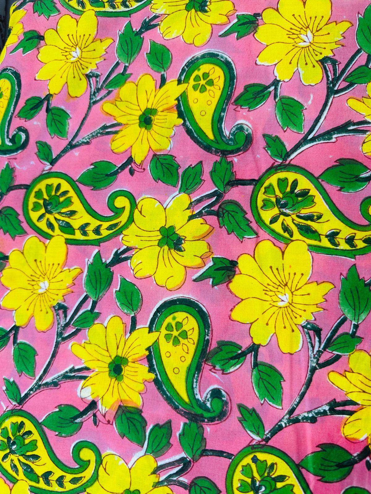 handmade indian cotton fabric by hand block